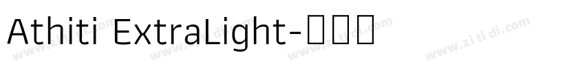 Athiti ExtraLight字体转换